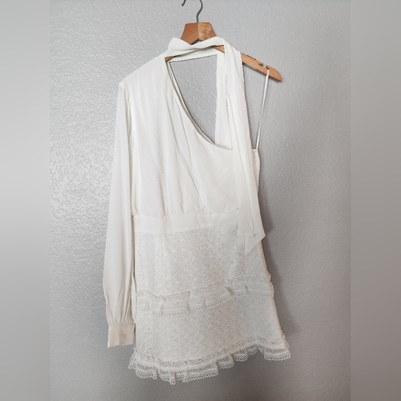 Miss Molly The Label One Shoulder Lace Mini Dress - Picture 2 of 12